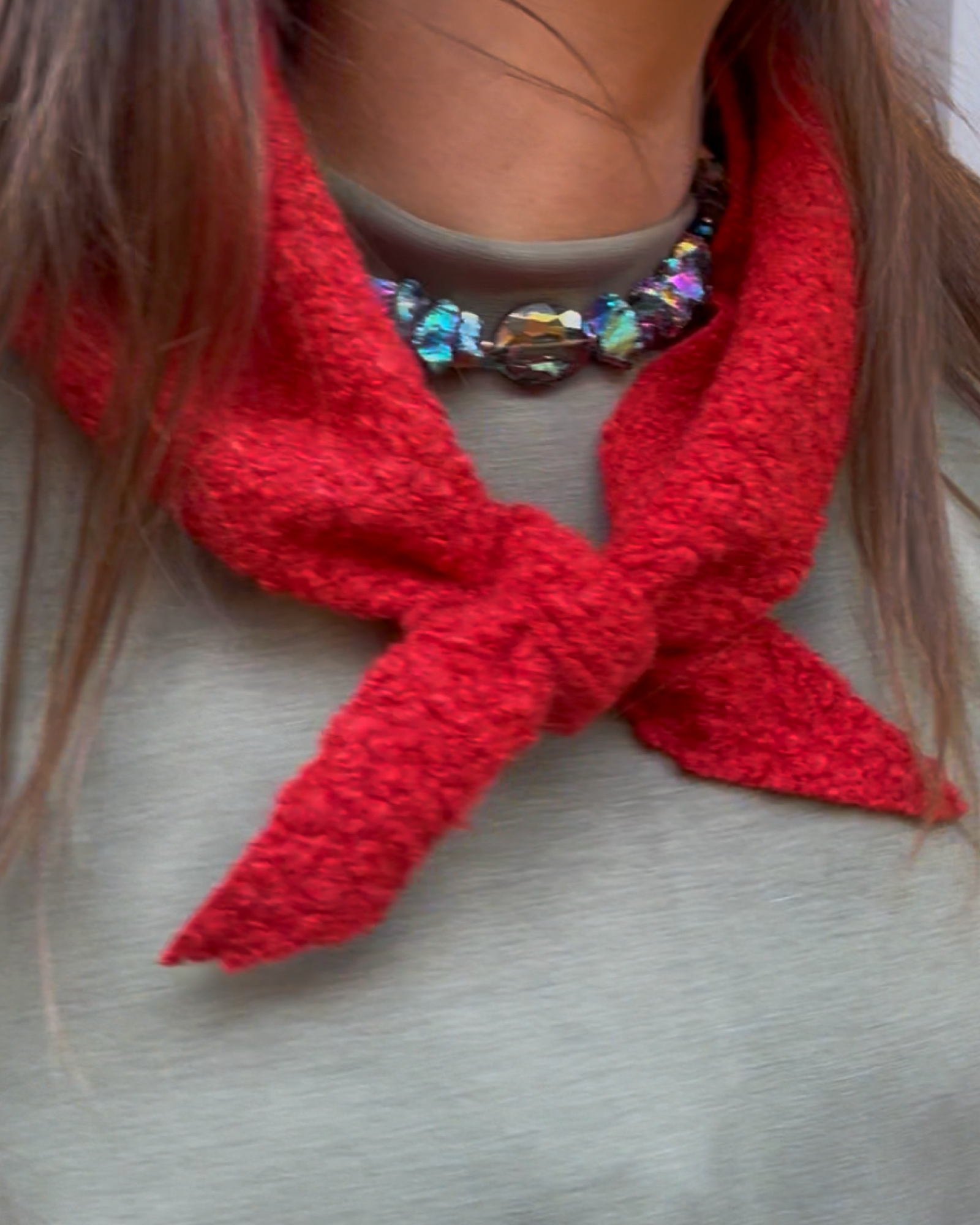 Freakin' Cozy Mini Scarf - Red