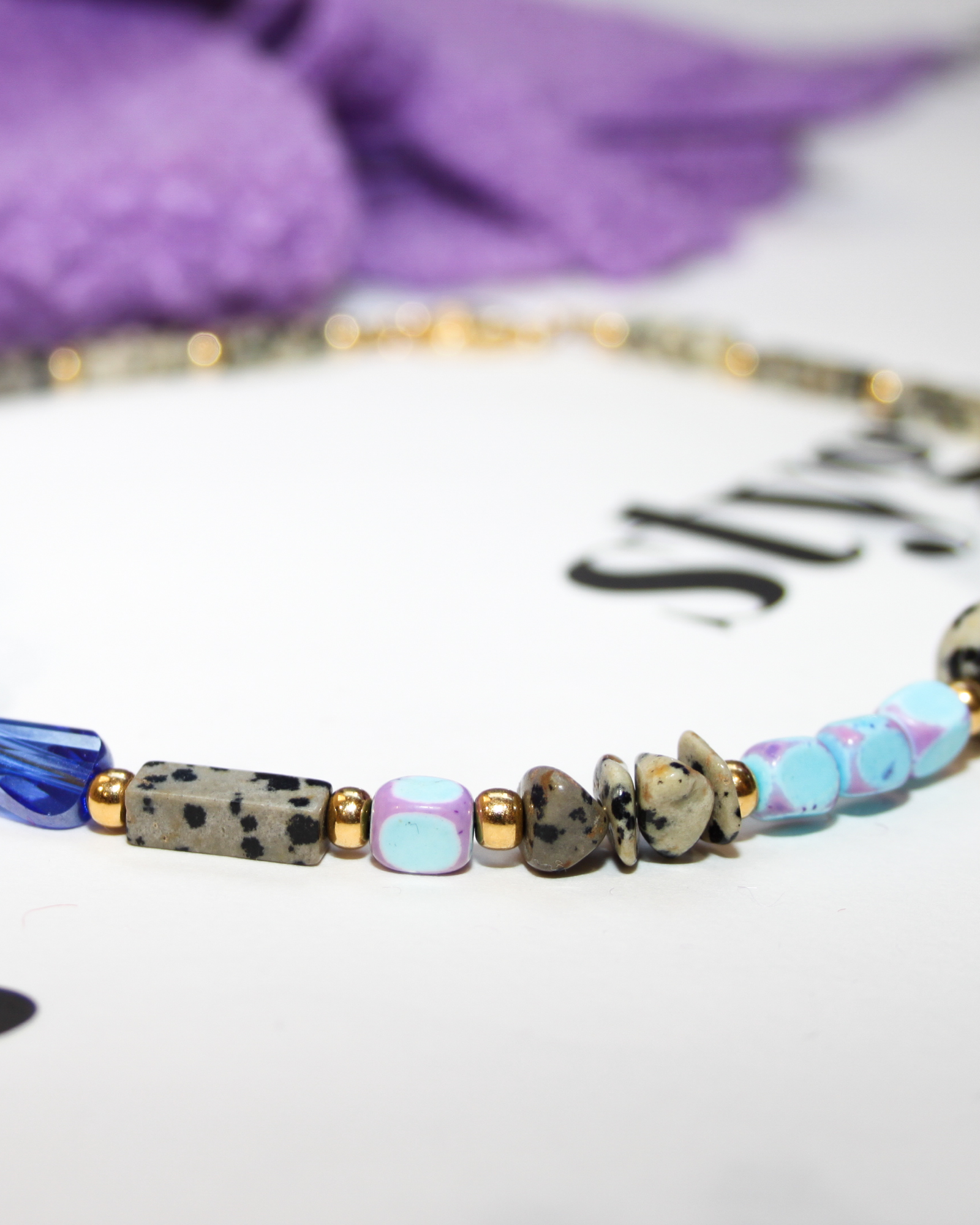 Necklace - Frosted Sapphire Light