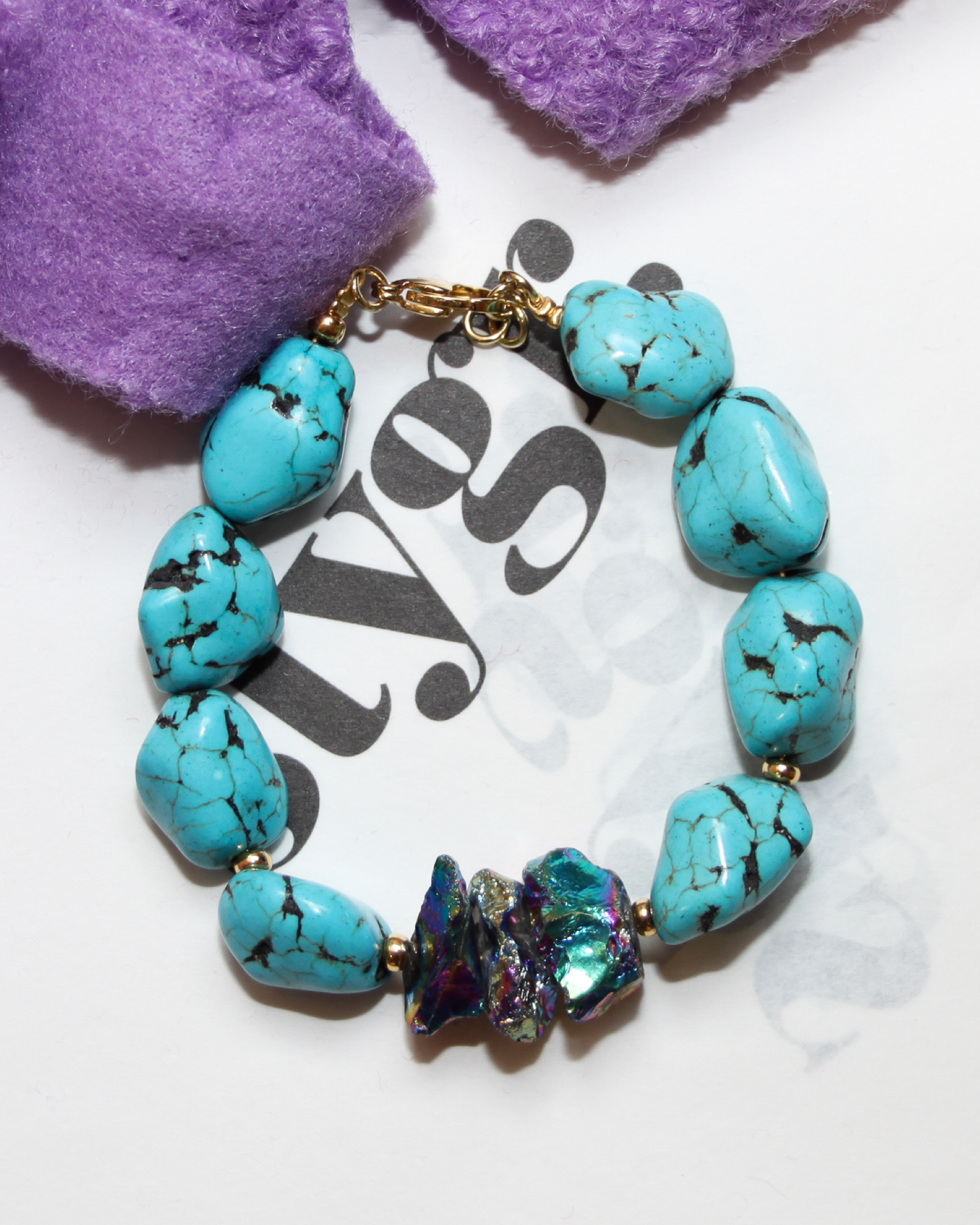 Bracelet - Chunky Turkoois