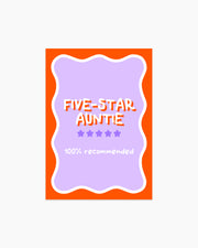 Postcard - Five star auntie