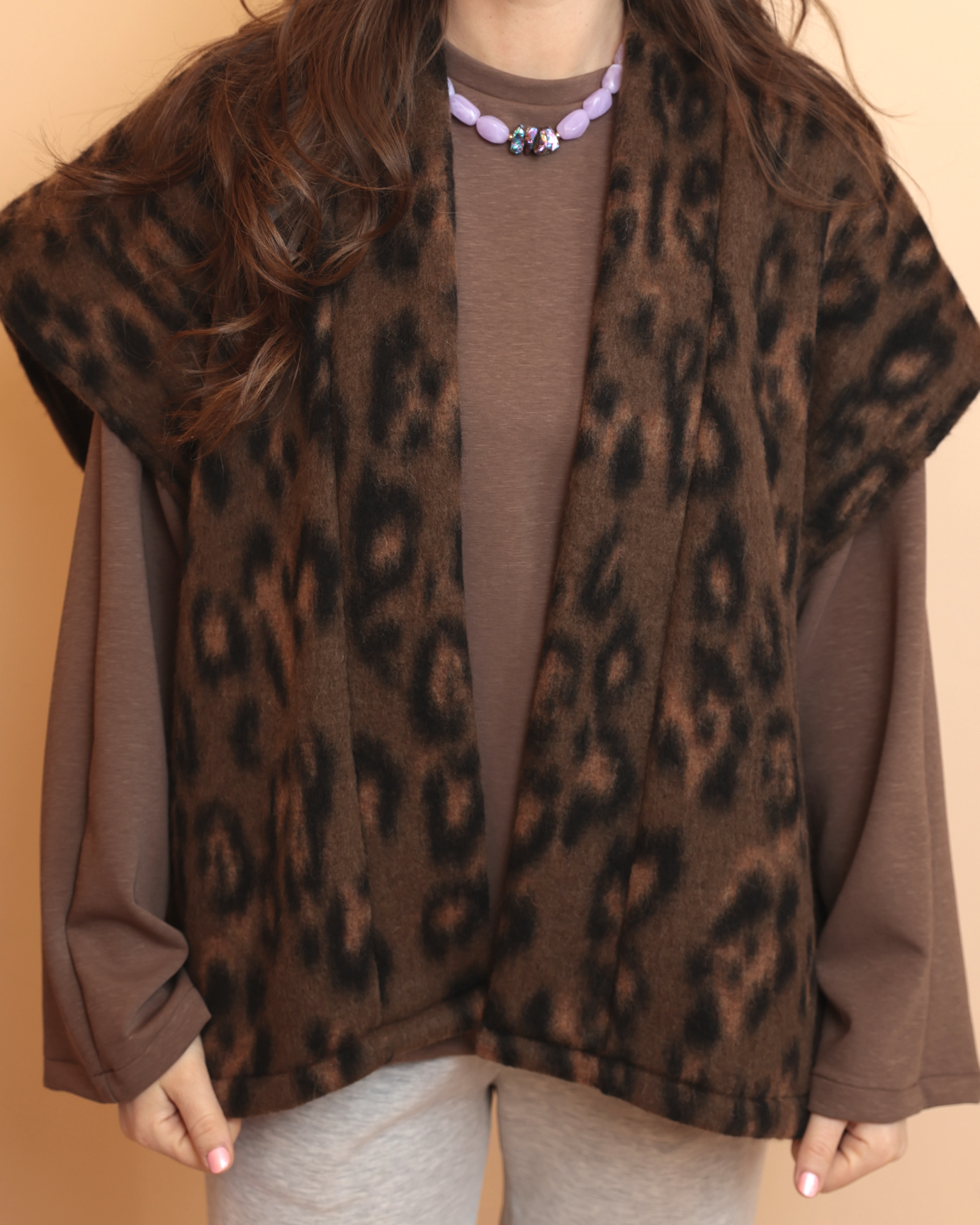 The XL Gilet - Leopard