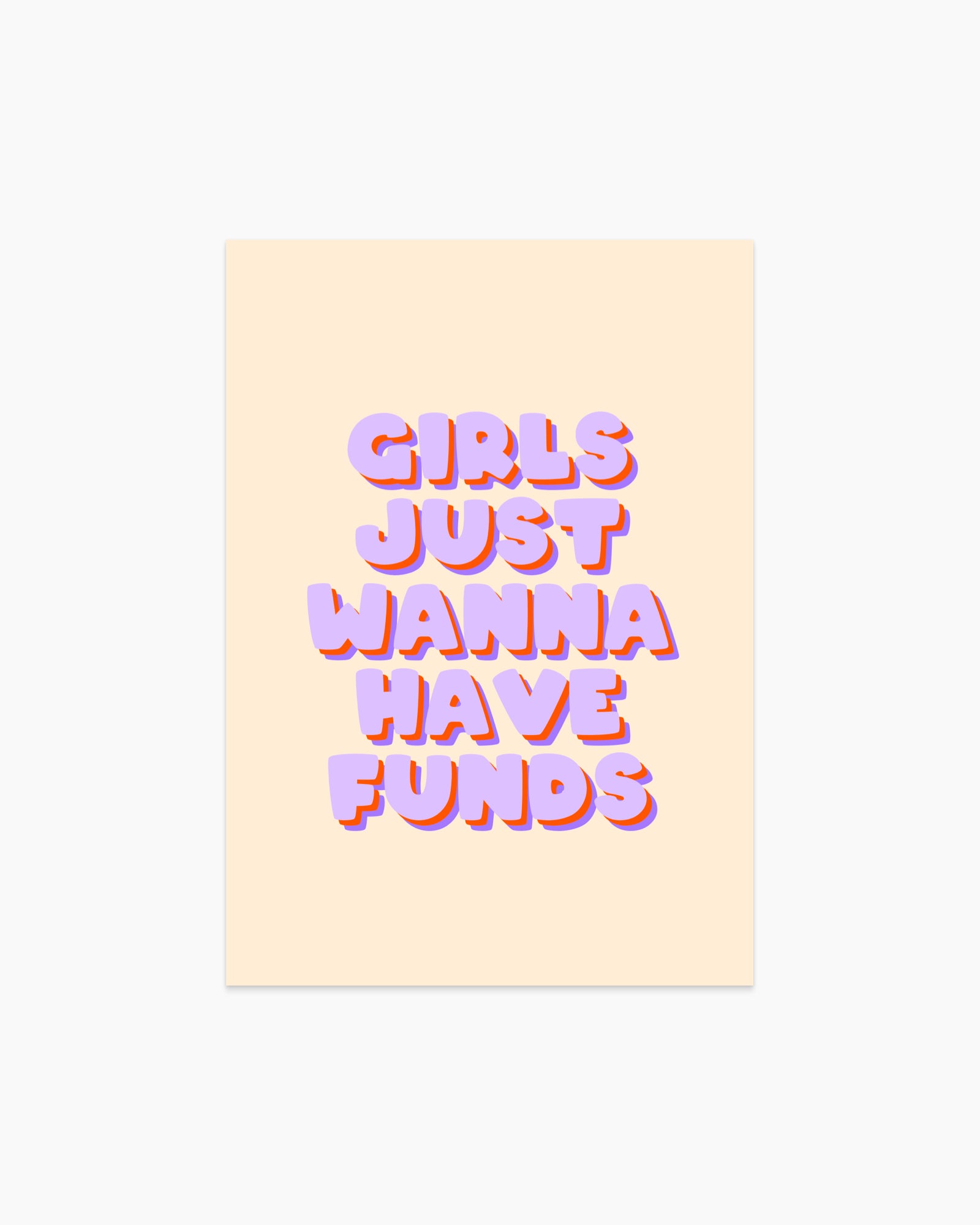 Postcard - Girls just wanna have funds