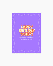 Postcard - Happy birthday sister