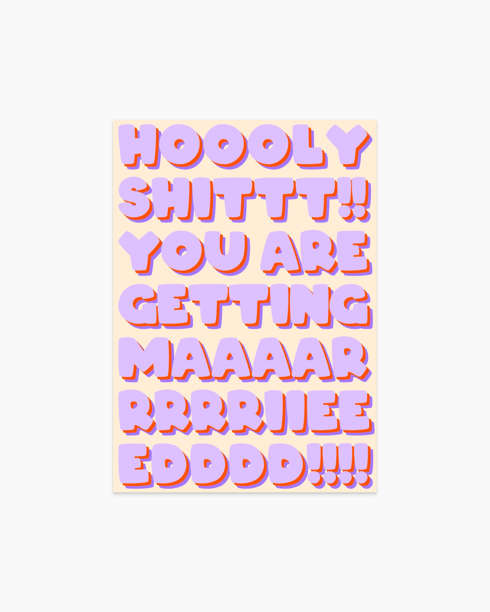 Postcard - Holy sht you are getting married