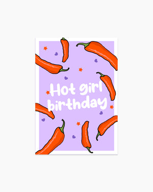 Postcard - Hot girl birthday