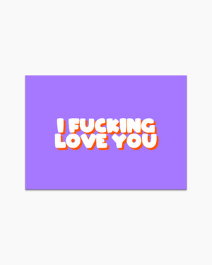 Postcard - I Fcking love you