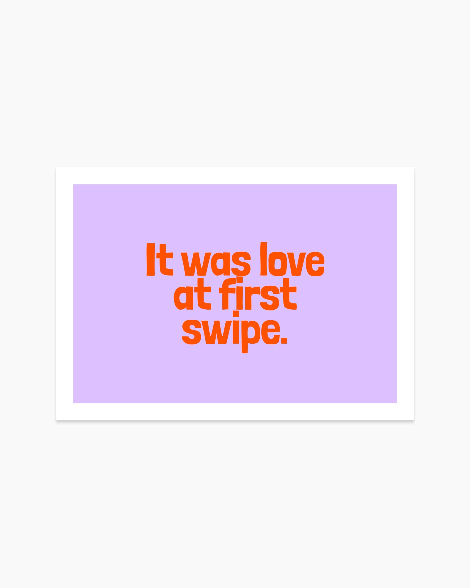 Postcard - It was love at first swipe