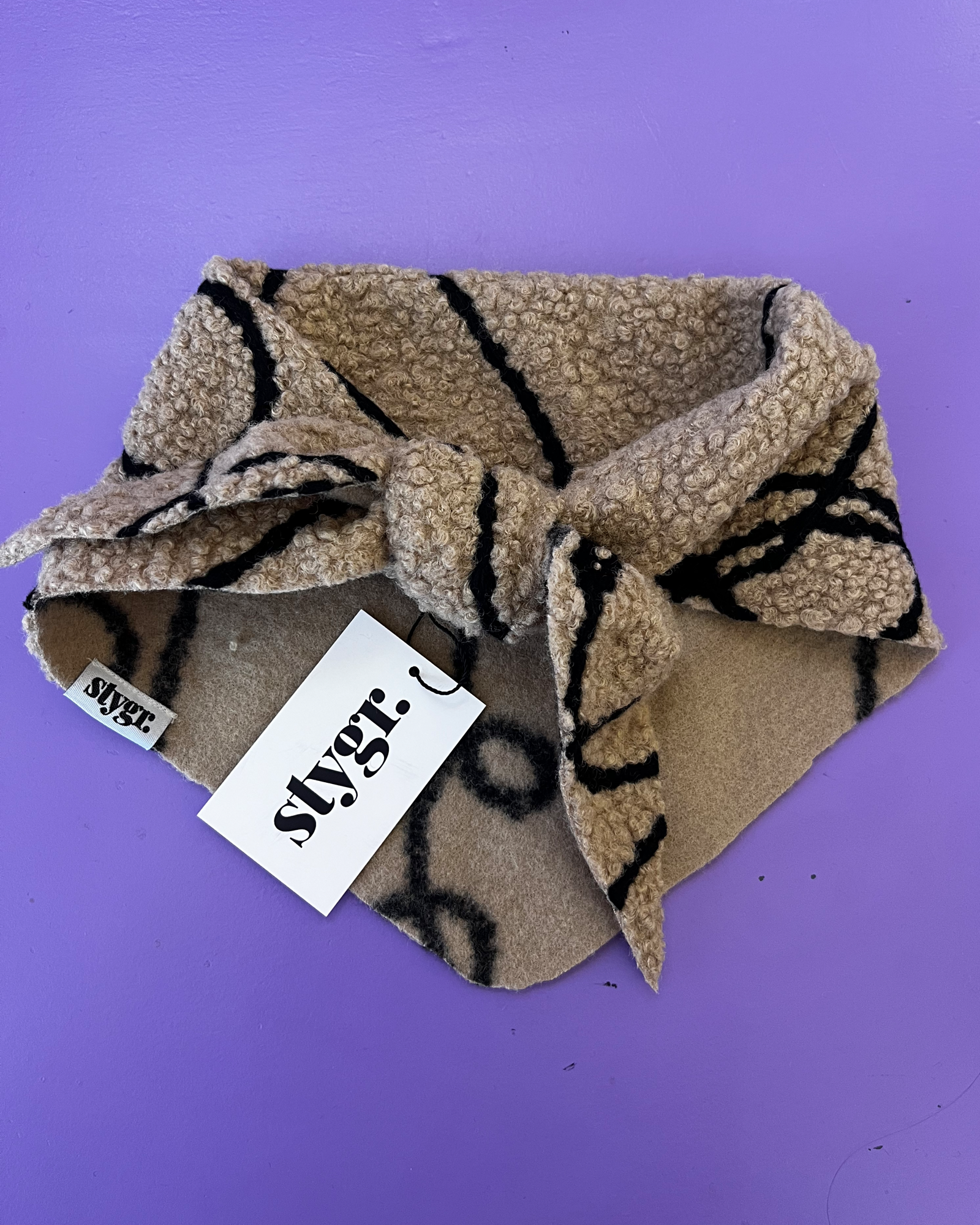 Mini Scarf - Bouclé Swirl Beige