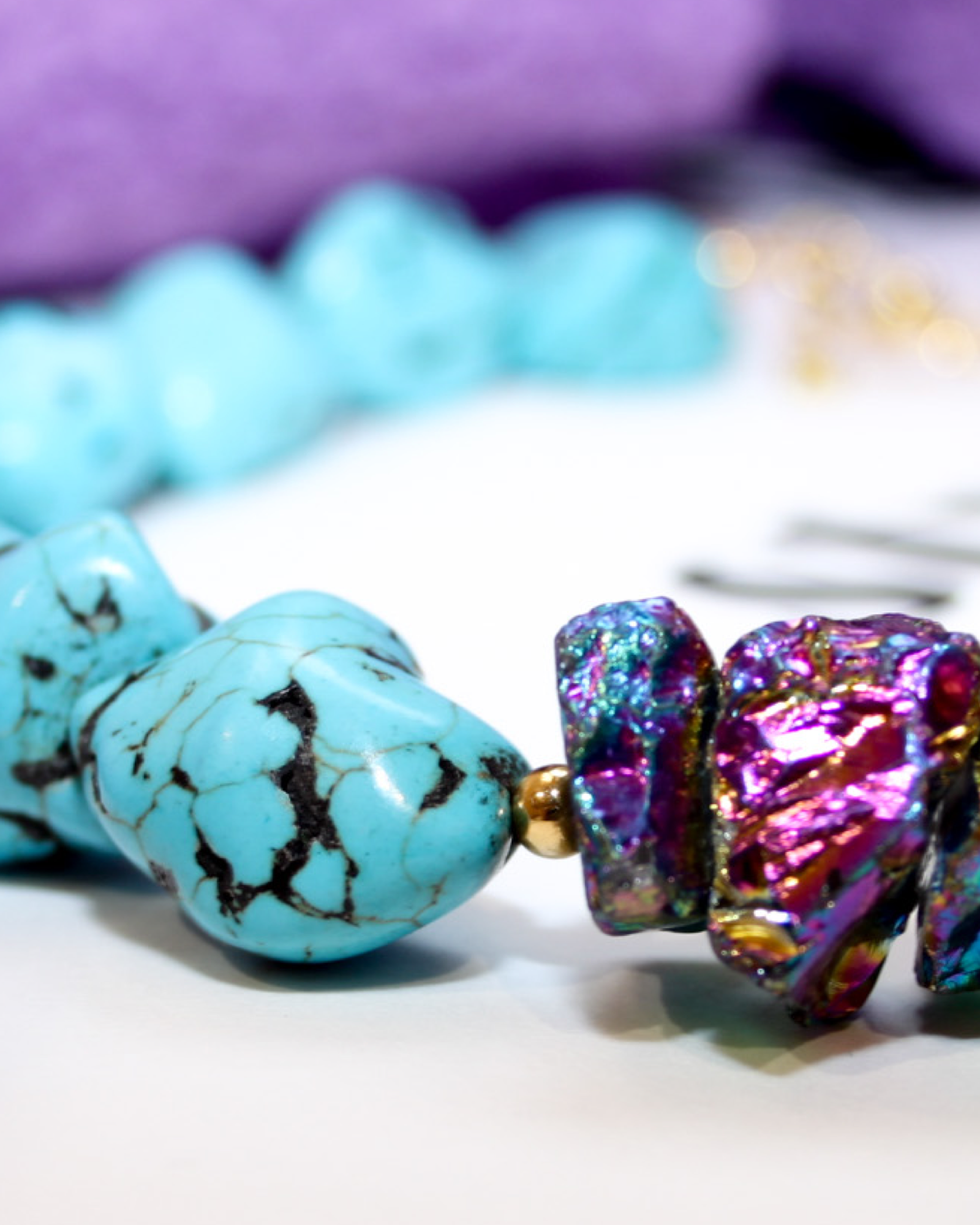 Necklace - Chunky Turkoois