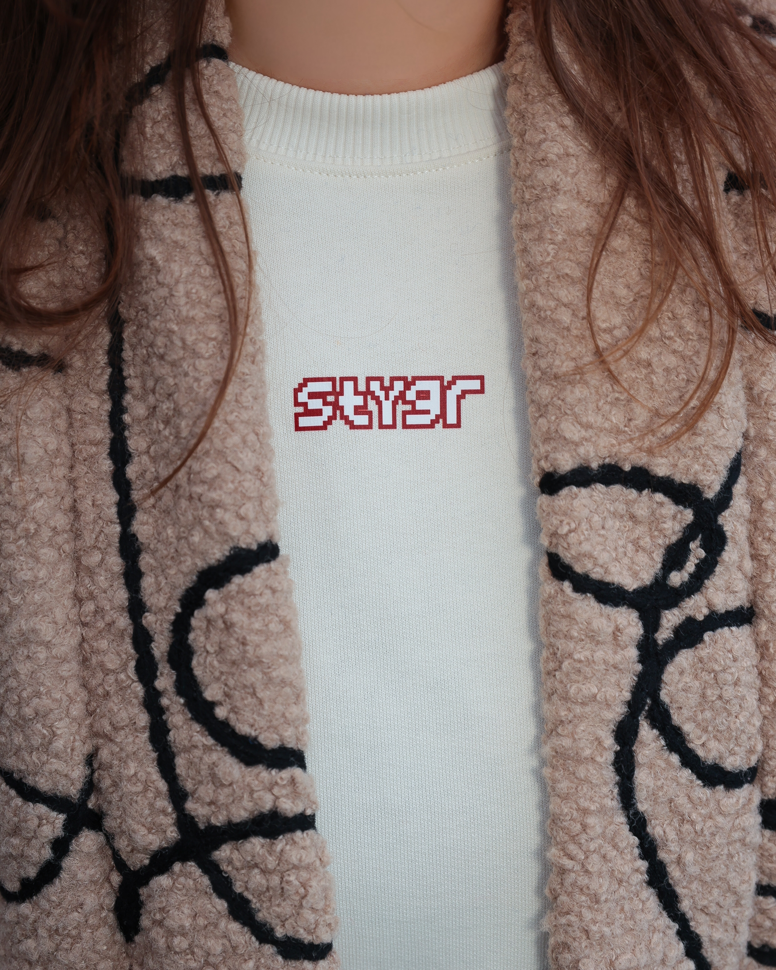 The XL Gilet - Teddy Swirl Beige