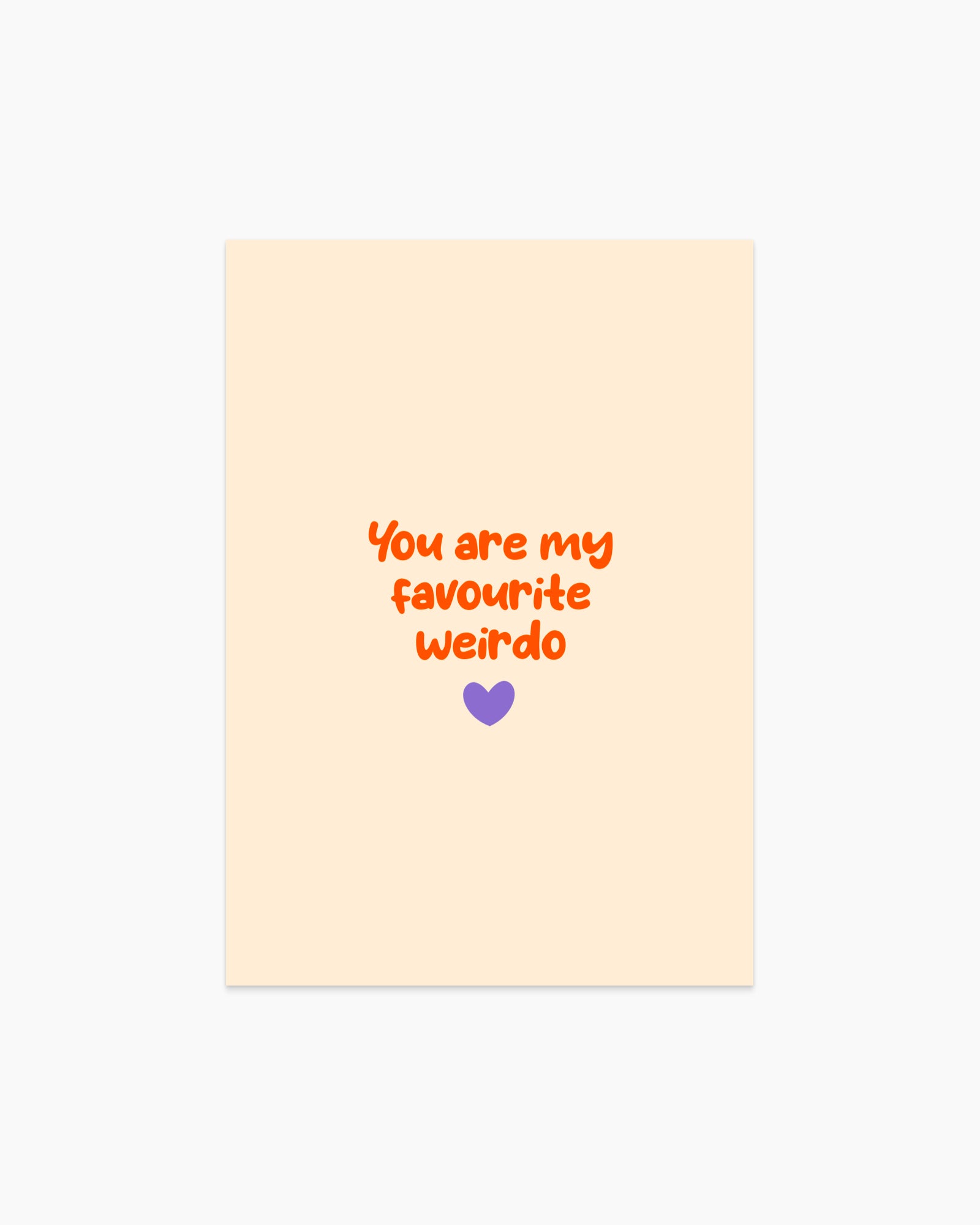 Postcard - You are my favorite weirdo